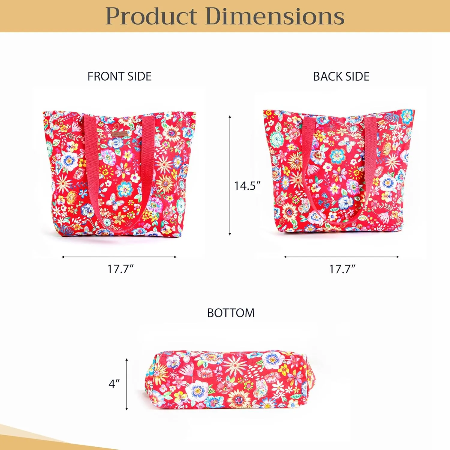 Maison d' Hermine Canvas Tote Bag 100% Cotton Canvas Reusable Shoulder Grocery Bag for Shopping Perfect for Men Women