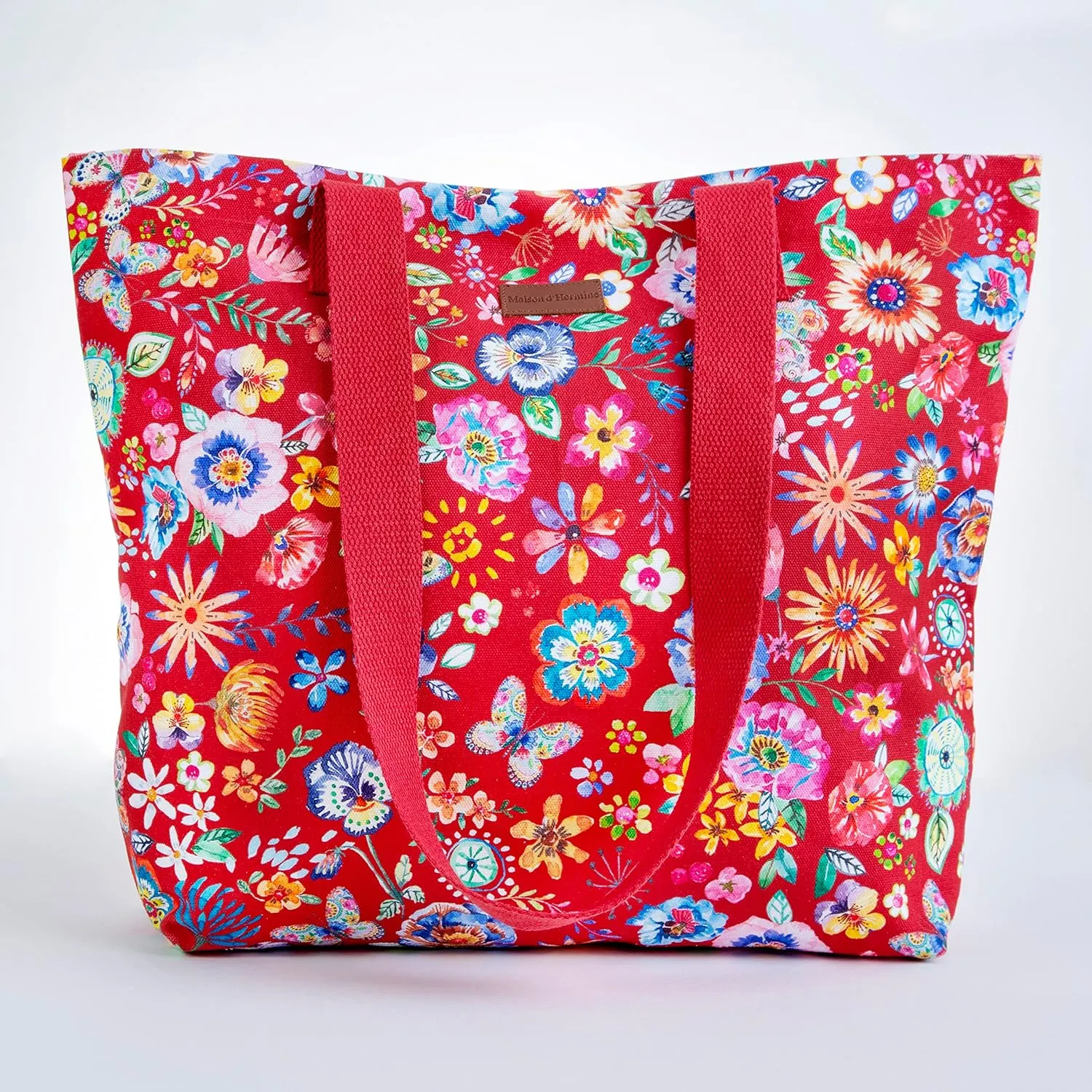 Maison d' Hermine Canvas Tote Bag 100% Cotton Canvas Reusable Shoulder Grocery Bag for Shopping Perfect for Men Women
