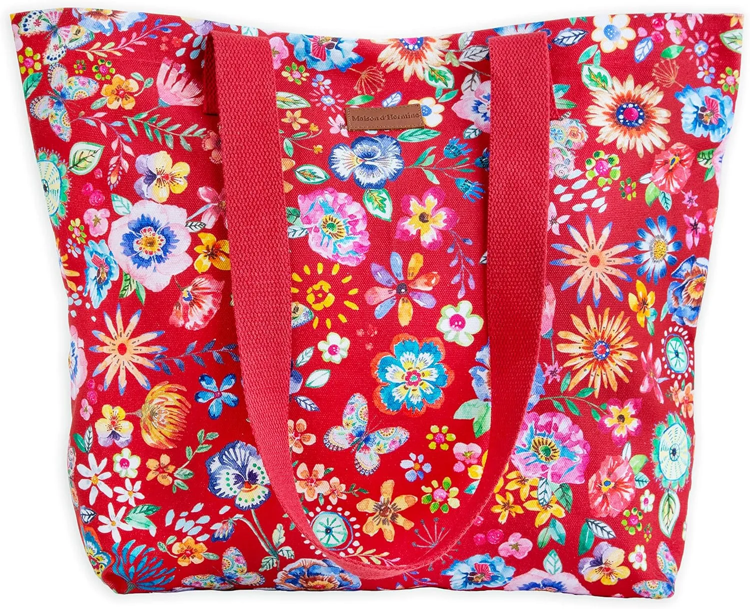 Maison d' Hermine Canvas Tote Bag 100% Cotton Canvas Reusable Shoulder Grocery Bag for Shopping Perfect for Men Women