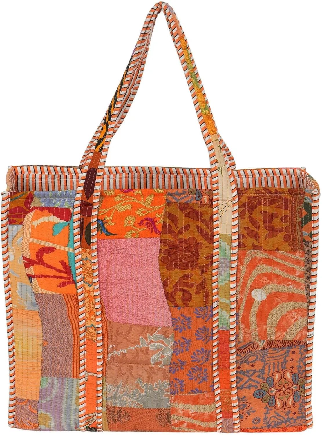 Marubhumi Women Lightweight Travel Bag Purse Cotton Shoulder Tote Bag For Shopping Grocery & Beach Bag