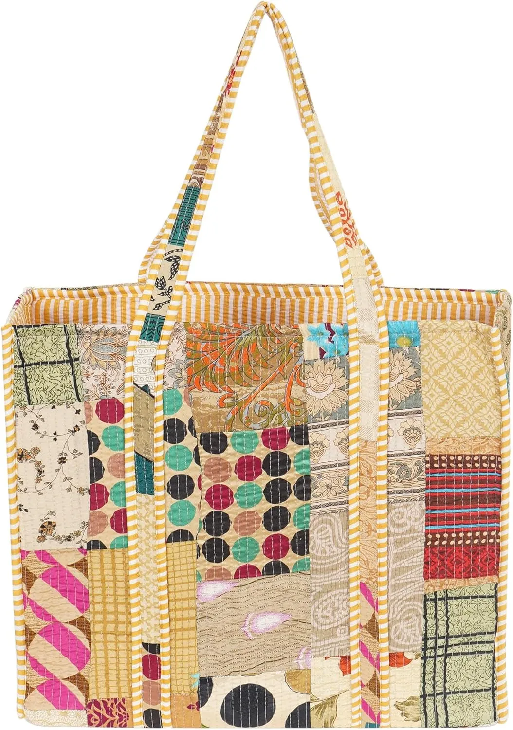 Marubhumi Women Lightweight Travel Bag Purse Cotton Shoulder Tote Bag For Shopping Grocery & Beach Bag