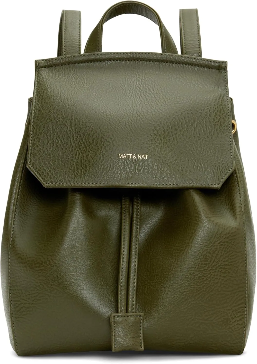 Matt & Nat Vegan Handbags, Mumbai Small Backpack, Leaf (Green) - Designer Purses & Bags, Men & Women, Cruelty-Free, Animal-Free
