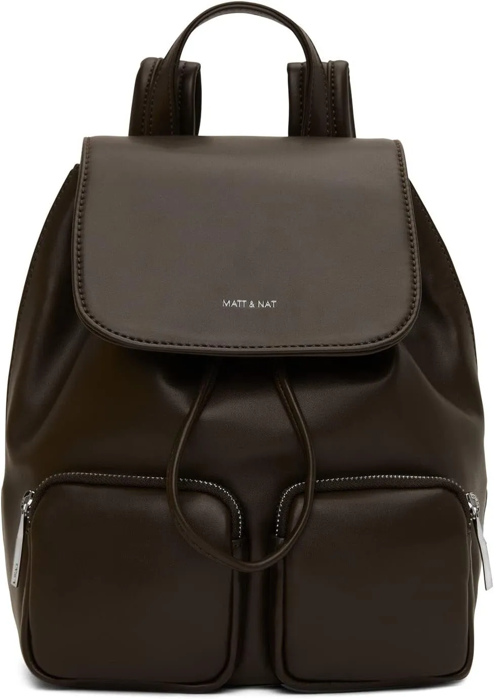 Matt & Nat Vegan Handbags, Tatum Backpack, Espresso (Brown) - Designer Purses & Bags, Men & Women, Cruelty-Free, Animal-Free