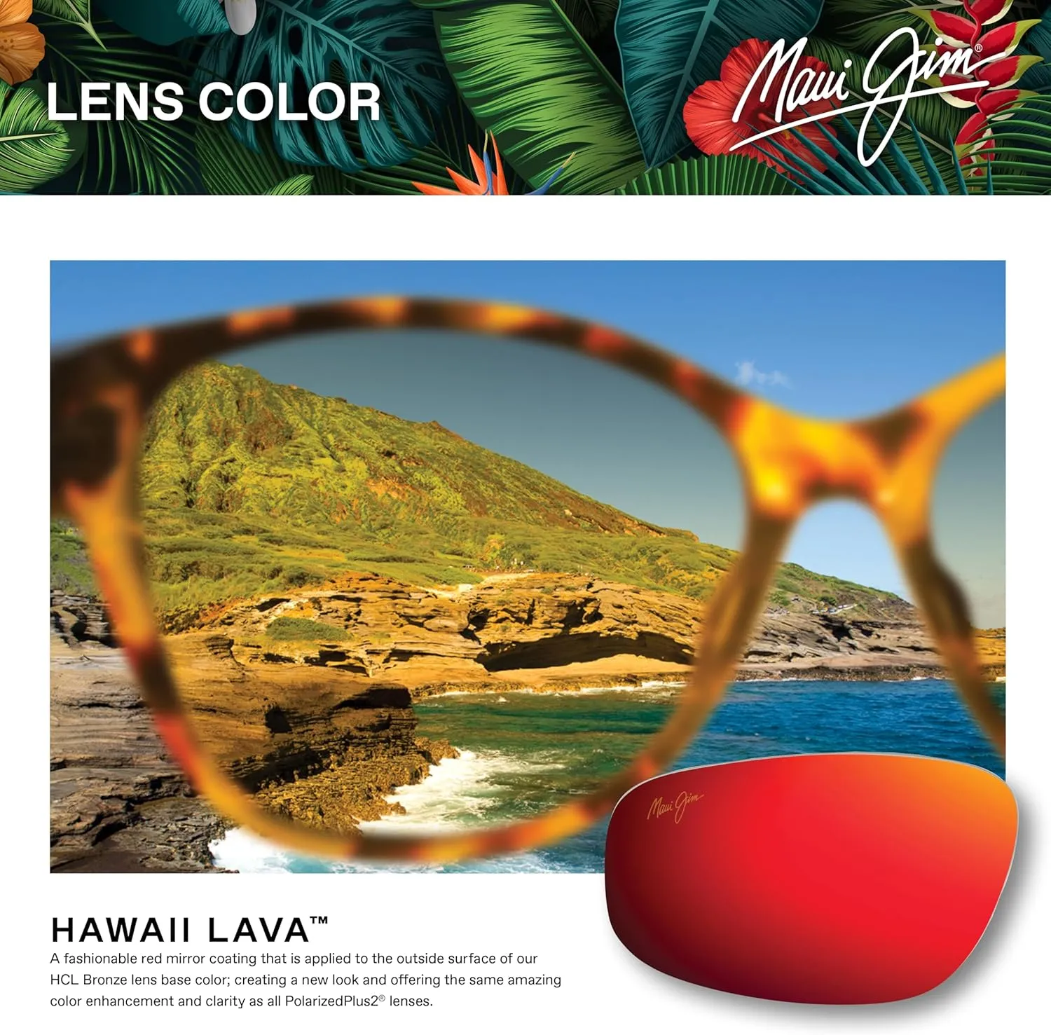 Maui Jim Kupale Rectangular Sunglasses