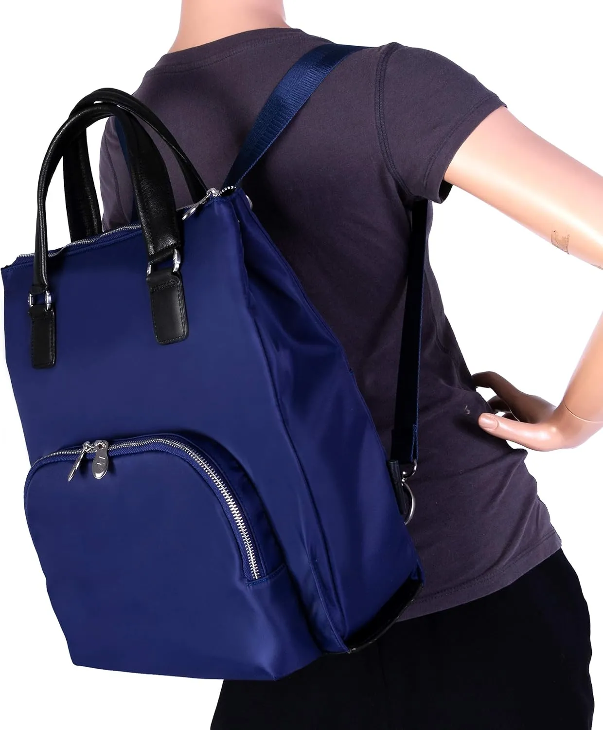 McKlein 3-In-1 Nylon Ladies' Convertible Backpack Tote- SOFIA