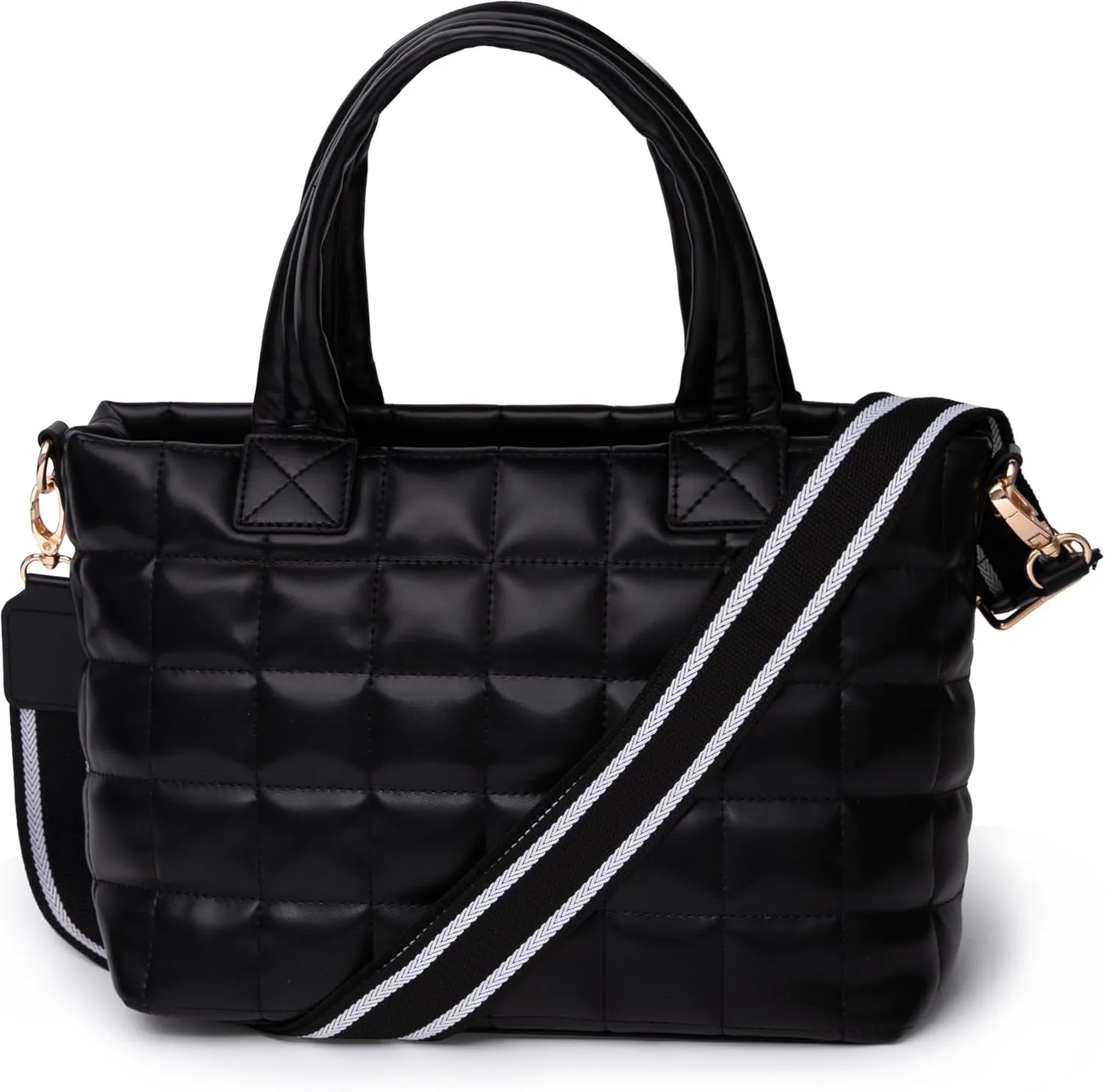 MEEJUNE Puffer Tote Bag for Women Large Quilted Shoulder Bag Crossbody Purse with Adjustable Strap