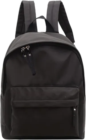 Men And Women Adult Fashion Solid Color Nylon Zipper Large Capacity Student Backpack Backpack for Men (Black, One Size)