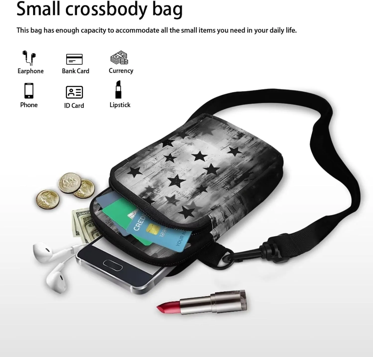 Men's 2 Layer Cross Body Bag Travel Passport Wallet Messenger Sling Bags