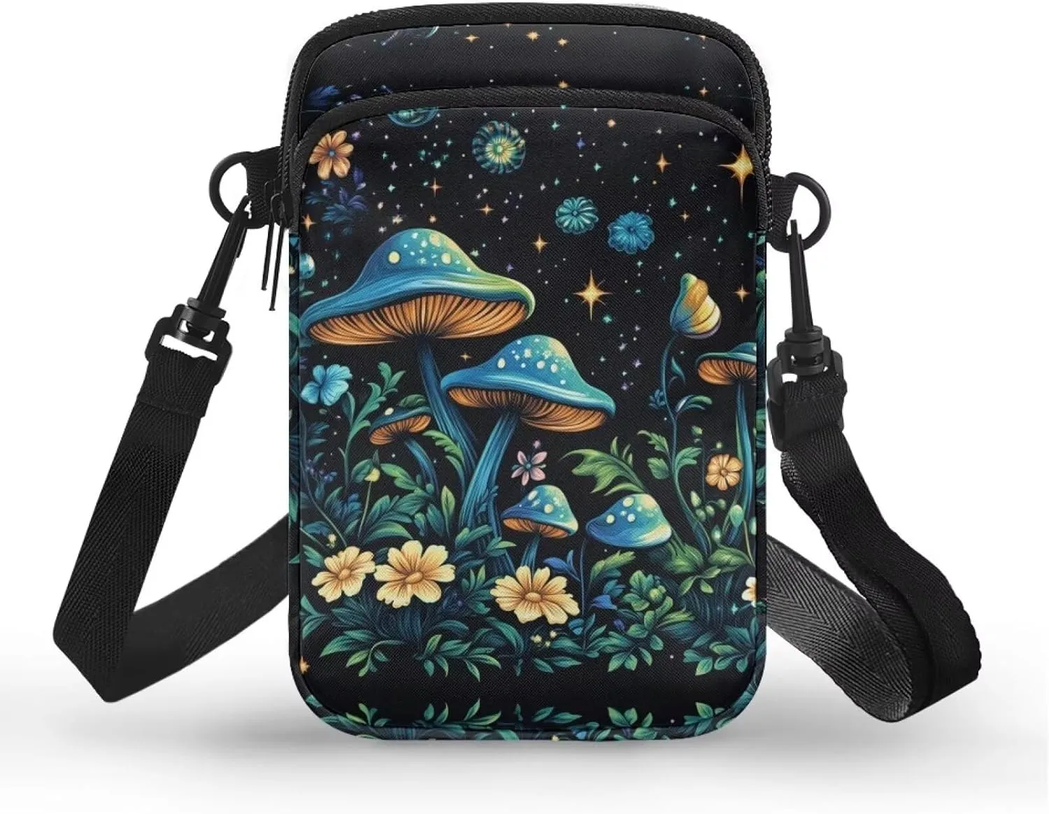 Men's 2 Layer Cross Body Bag Travel Passport Wallet Messenger Sling Bags