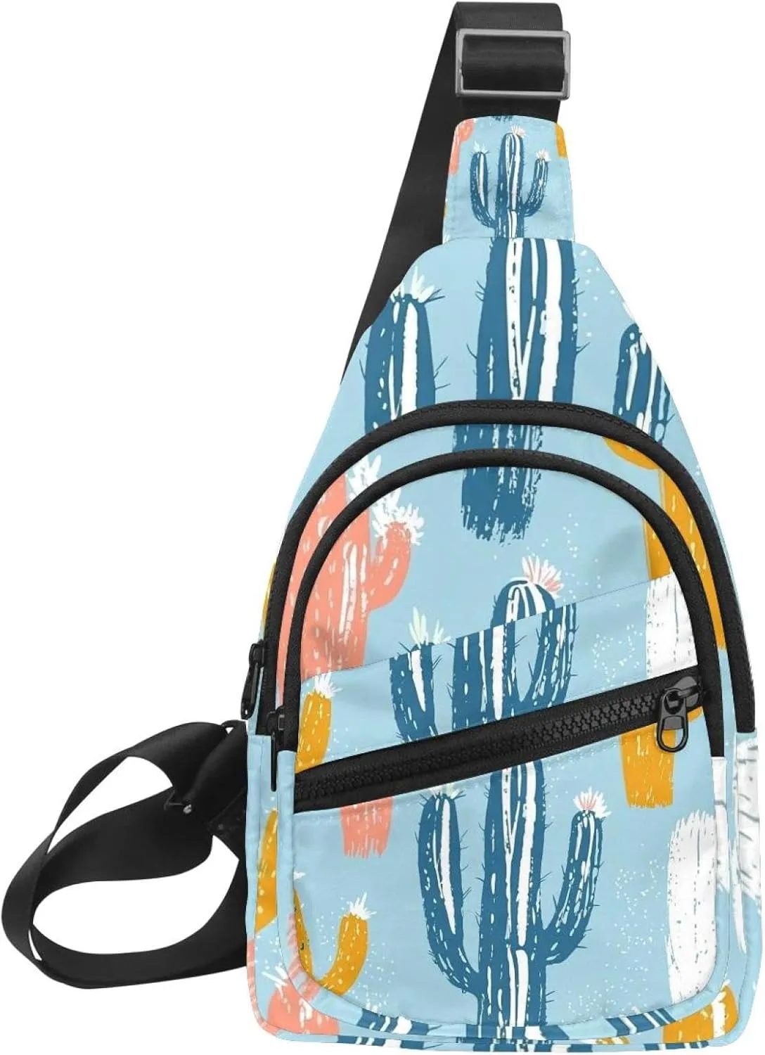 Men's Sling Backpack, Abstract Cactus (34)