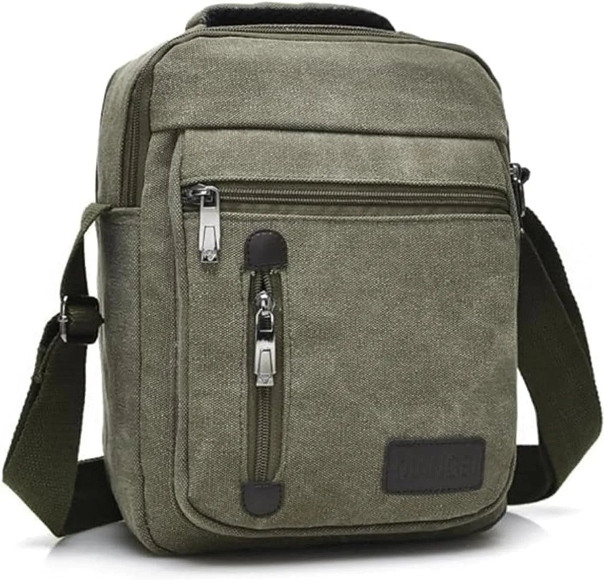 Messenger bag for Men Women, Vintage Canvas Crossbody Bag Shoulder Bag Multi Pocket Purse, Small Messenger Satchel Bag Travel