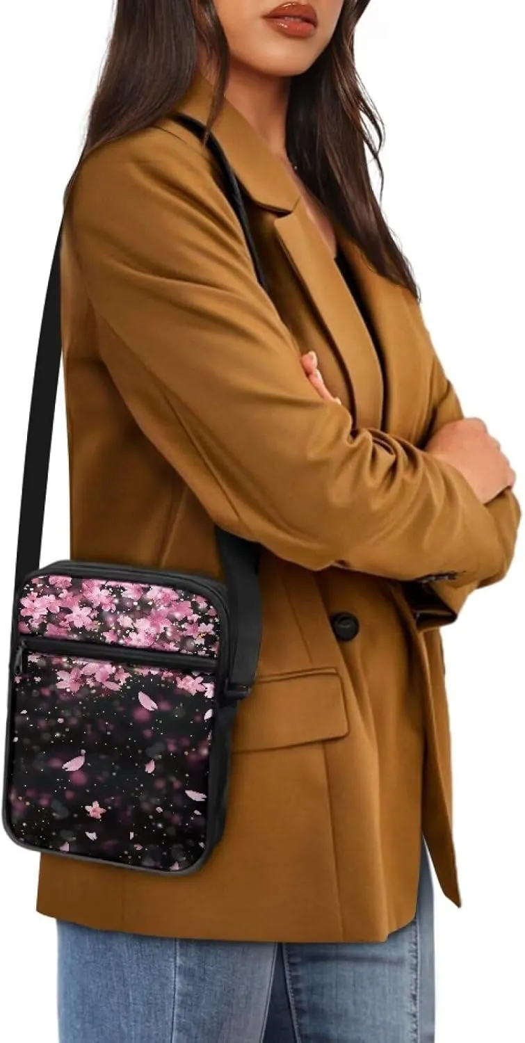 Messenger Bag for Women Lightweight Adjustable Crossbody Bag Compact Sling Satchel Casual Purse for Travel Everyday
