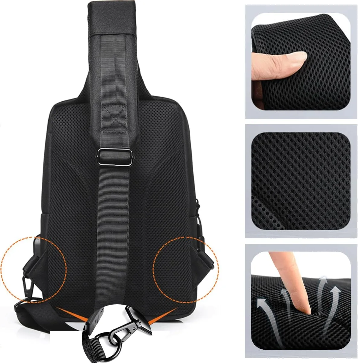 Messenger Bag Sling Bag Crossbody Shoulder Bag for Men Women Travel Daily Work Satchel Bag Waterproof Crossbody Bag