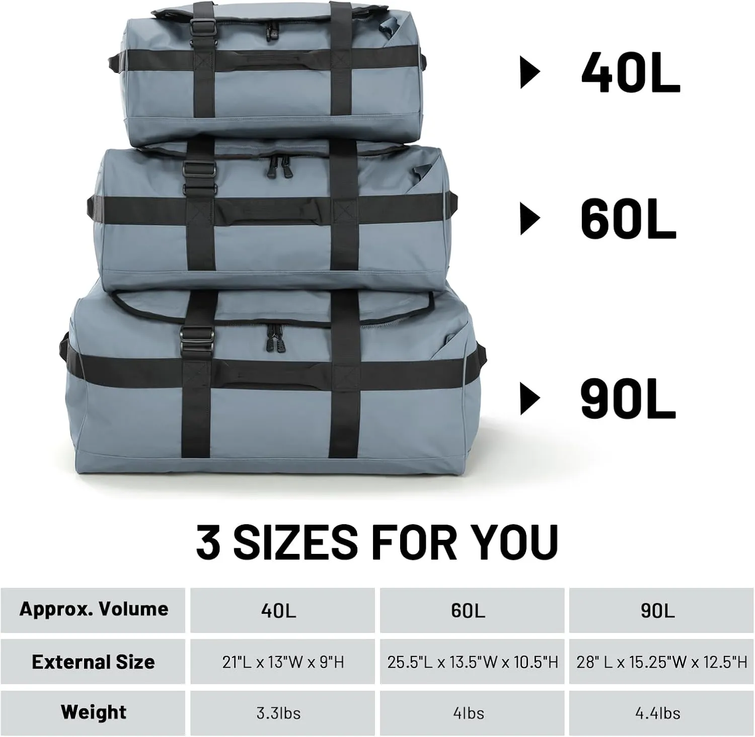 MIER Water Resistant Backpack Duffle Heavy Duty Convertible Duffle Bag with Backpack Straps for Gym, Sports, Travel