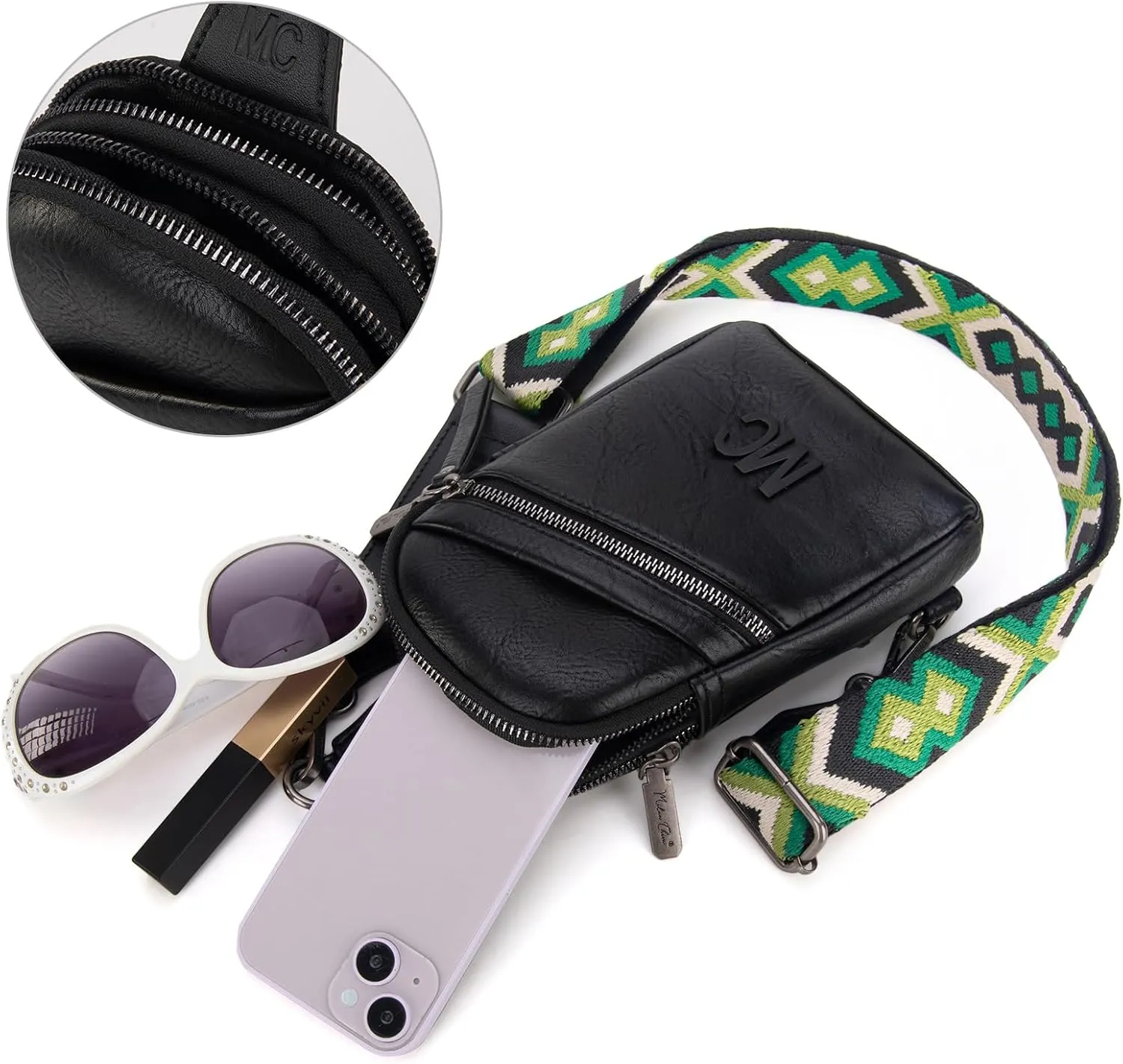 Milan Chiva Small Crossbody Bags for Women Chic Mini Sling Bag Purse and Waist Packs for Girls