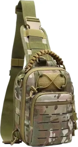 Military Shoulder Bags Tactical Compact Concealed Carry Sling Bag for Climbing Camping Fishing Trekking