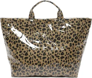 MINGRI Large Tote Bags for Women PVC Clear Totes Bag Plastic Carry All Bag Kraft Paper Shoulder Handbag Hobo for Work Travel