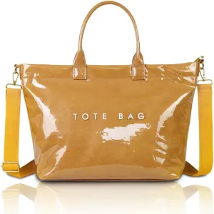 MINGRI Tote Bag for Women PVC Clear Totes Bags Large Plastic Carry All Bag Crossbody Shoulder Handbag Hobo for Work Travel