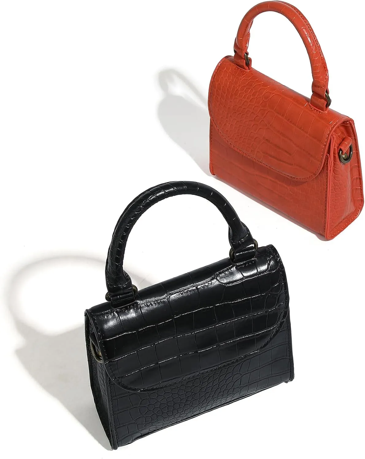 Mini Top Handle Bag for Women Faux Leather Small Crossbody Purse Girls Tote Handbags