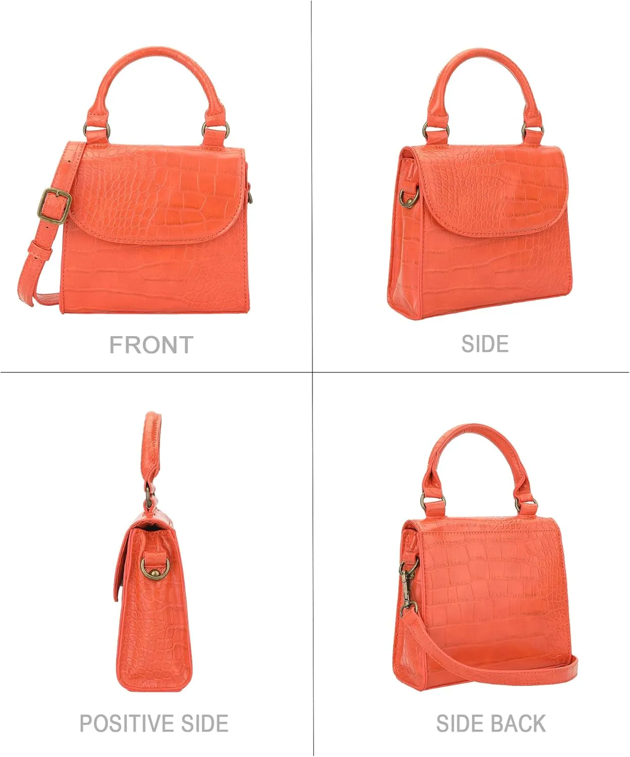 Mini Top Handle Bag for Women Faux Leather Small Crossbody Purse Girls Tote Handbags