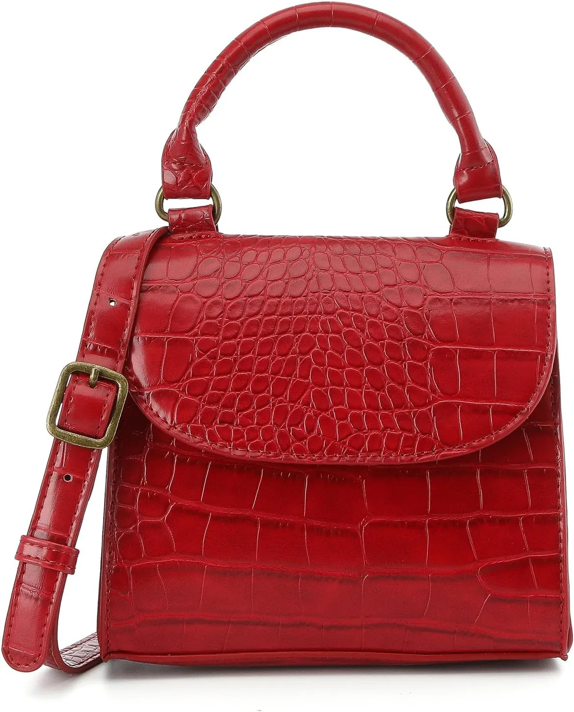 Mini Top Handle Bag for Women Faux Leather Small Crossbody Purse Girls Tote Handbags
