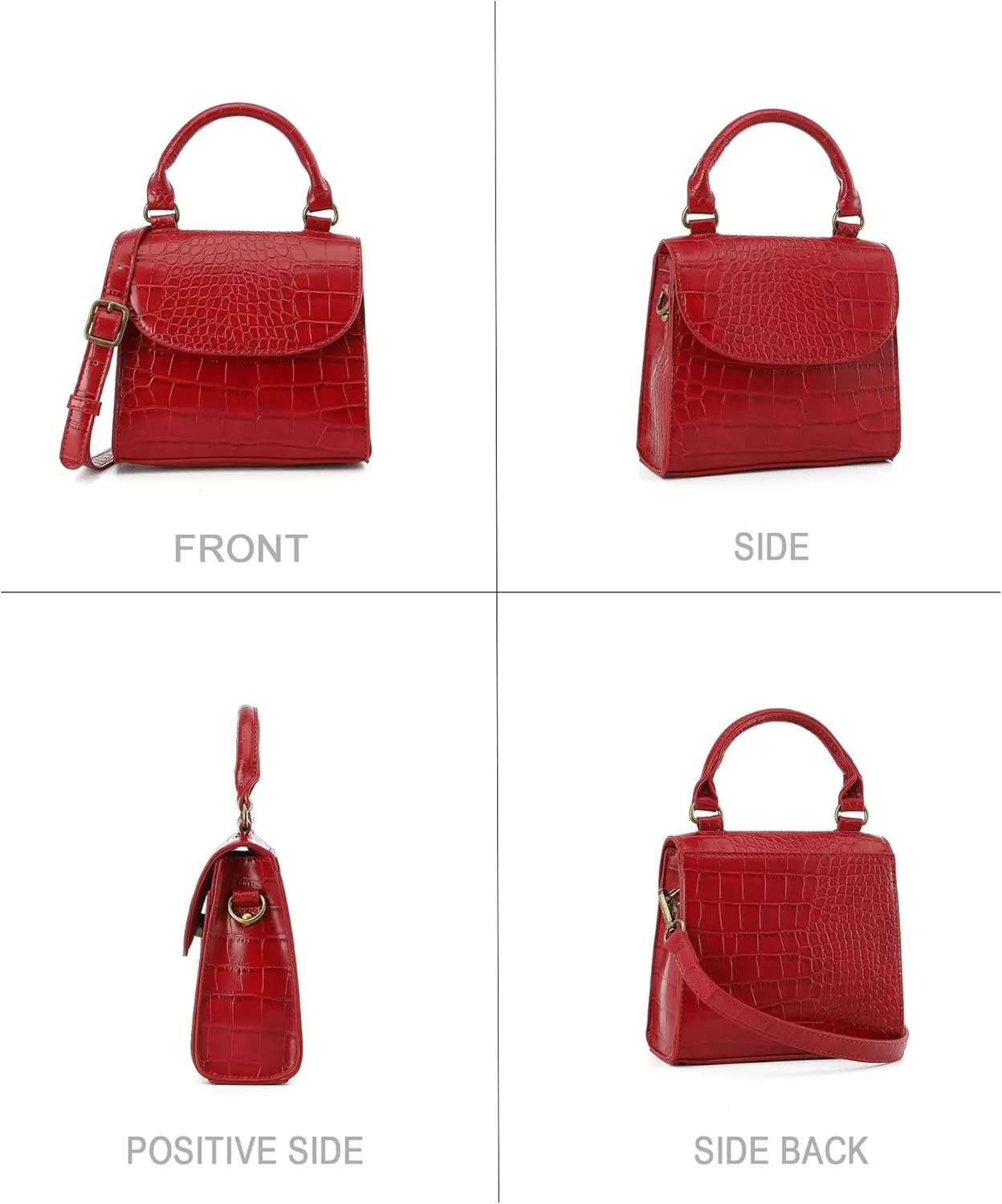 Mini Top Handle Bag for Women Faux Leather Small Crossbody Purse Girls Tote Handbags