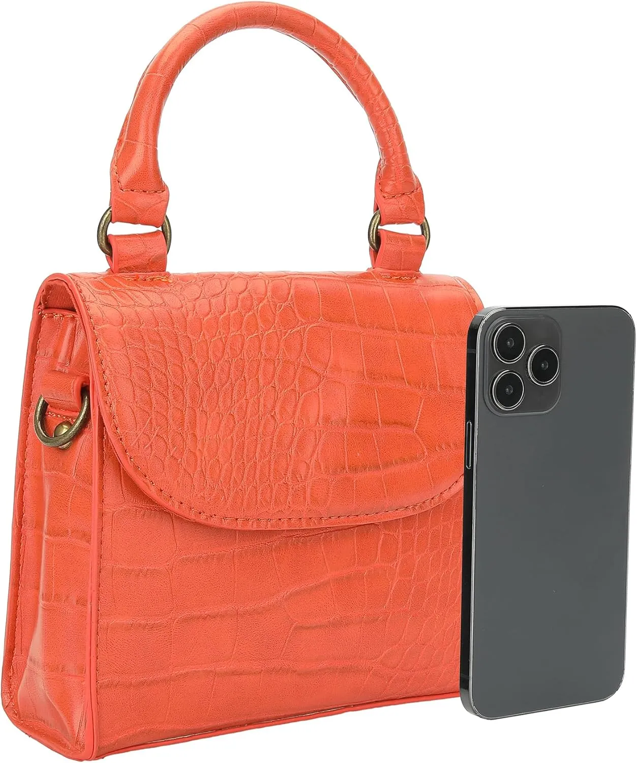 Mini Top Handle Bag for Women Faux Leather Small Crossbody Purse Girls Tote Handbags