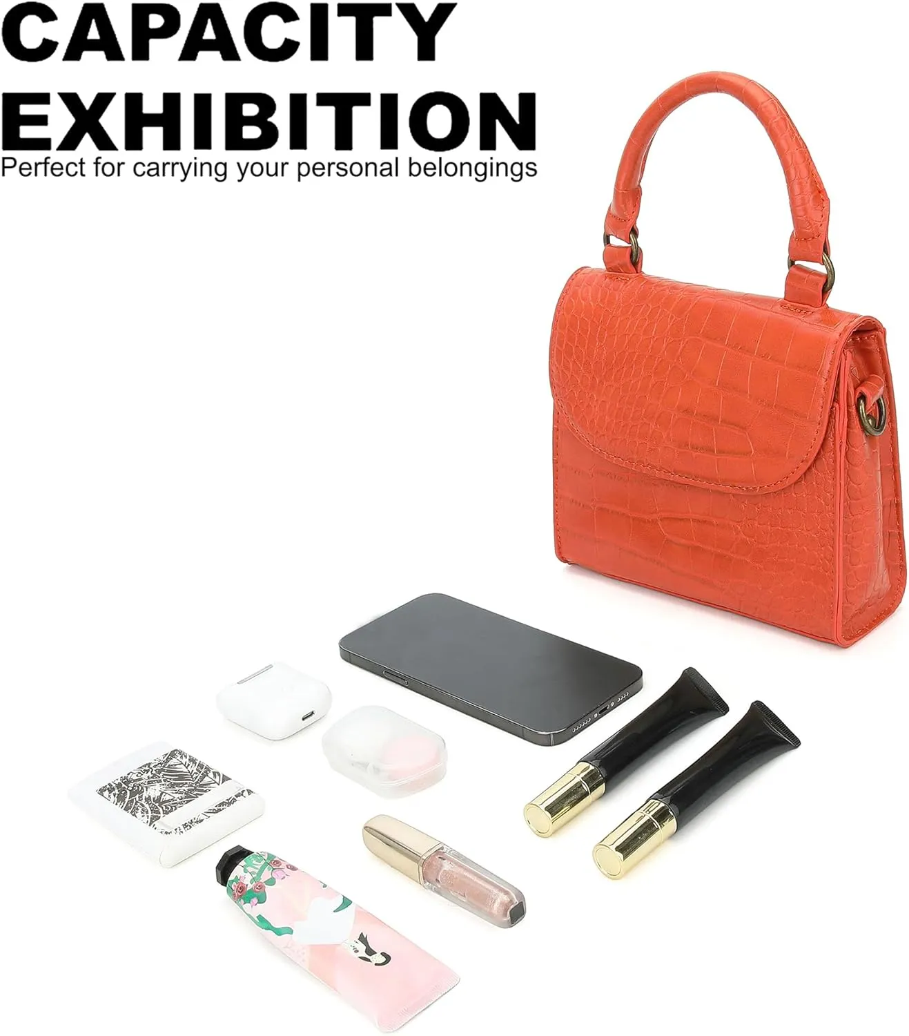 Mini Top Handle Bag for Women Faux Leather Small Crossbody Purse Girls Tote Handbags