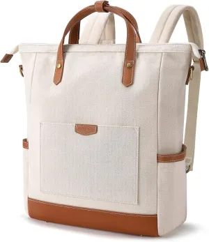 Missnine Backpack Purse for Women Convertible Canvas Backpack Tote Handbag Daypack for Work, College