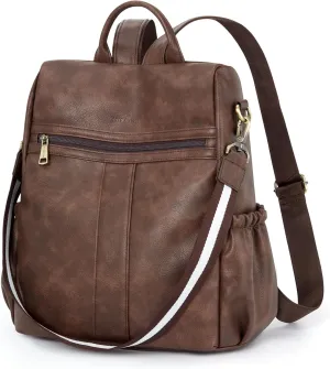 Missnine Backpack Purse for Women, PU Leather Anti-theft Backpack, Ladies Convertible Satchel Bags, Shoulder Bag for Travel, Work, Trip, Coffee
