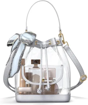 Missnine Clear Bag for Stadium Approved, Clear Crossbody Bucket Bag Transparent PVC Purse for Women, Concert Stadium Events