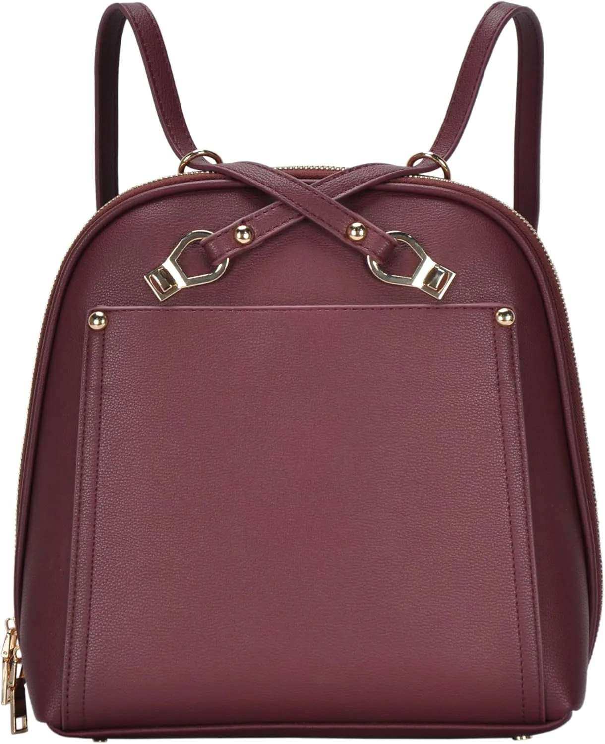 Miztique The Daisy Convertible Backpack Purse for Women (Berry) | Soft Vegan Leather Shoulder Strap Bag or Convertible Backpack | 10.5in x 4in x 11.5in |
