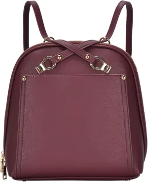 Miztique The Daisy Convertible Backpack Purse for Women (Berry) | Soft Vegan Leather Shoulder Strap Bag or Convertible Backpack | 10.5in x 4in x 11.5in |