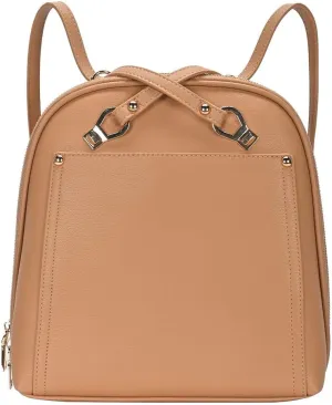 Miztique The Daisy Convertible Backpack Purse for Women (Camel) | Soft Vegan Leather Shoulder Strap Bag or Convertible Backpack | 10.5in x 4in x 11.5in |
