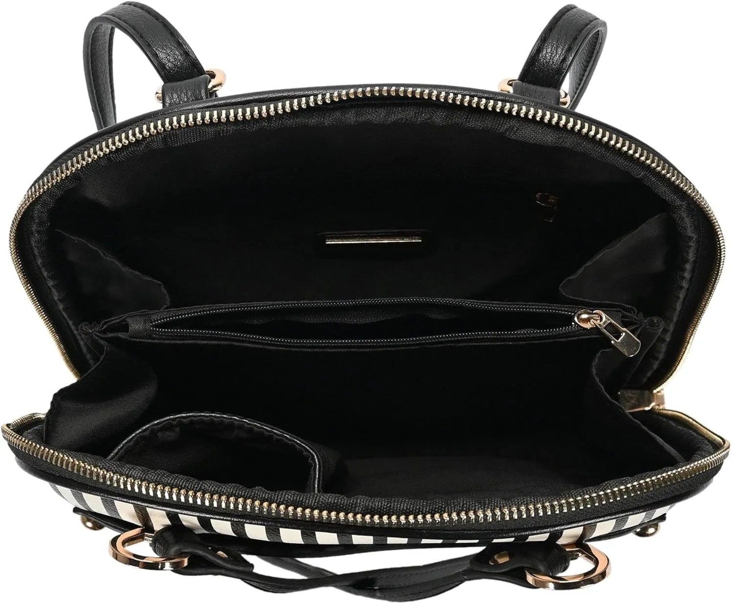 Miztique - The Daisy Convertible Backpack Purse for Women (White Stripe) | Soft Vegan Leather Shoulder Strap Bag or Convertible Backpack | 10.5in x 4in x 11.5in |