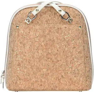Miztique The Daisy Cork Convertible Backpack Purse for Women (Cream) | Cork Shoulder Strap Bag or Convertible Backpack | 10.5in x 4in x 11.5in |