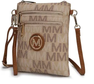 MKF Collection Crossbody Bag for Women, Wristlet Strap – PU Leather Shoulder Handbag Messenger Purse By Mia K