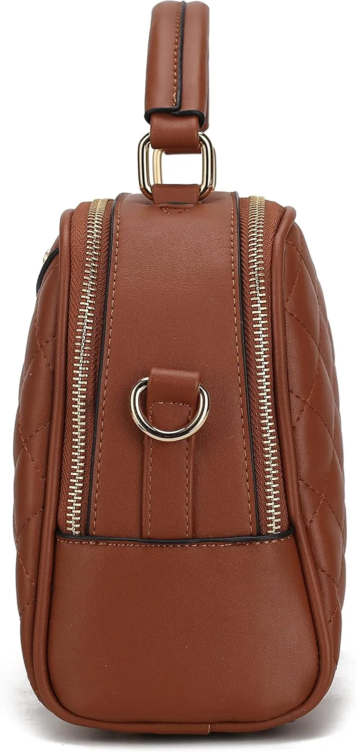 MKF Collection Satchel Bag for Women, Crossbody Handbag Top-Handle Purse