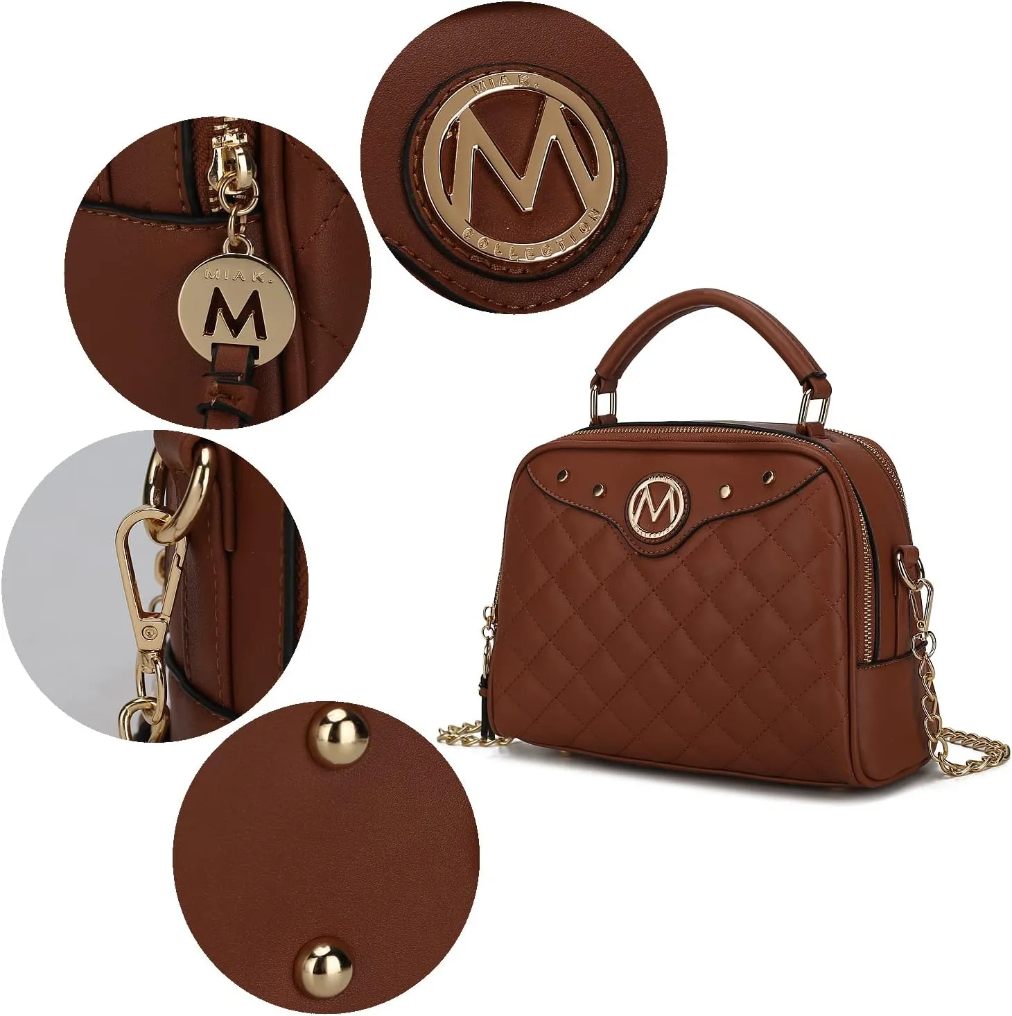 MKF Collection Satchel Bag for Women, Crossbody Handbag Top-Handle Purse