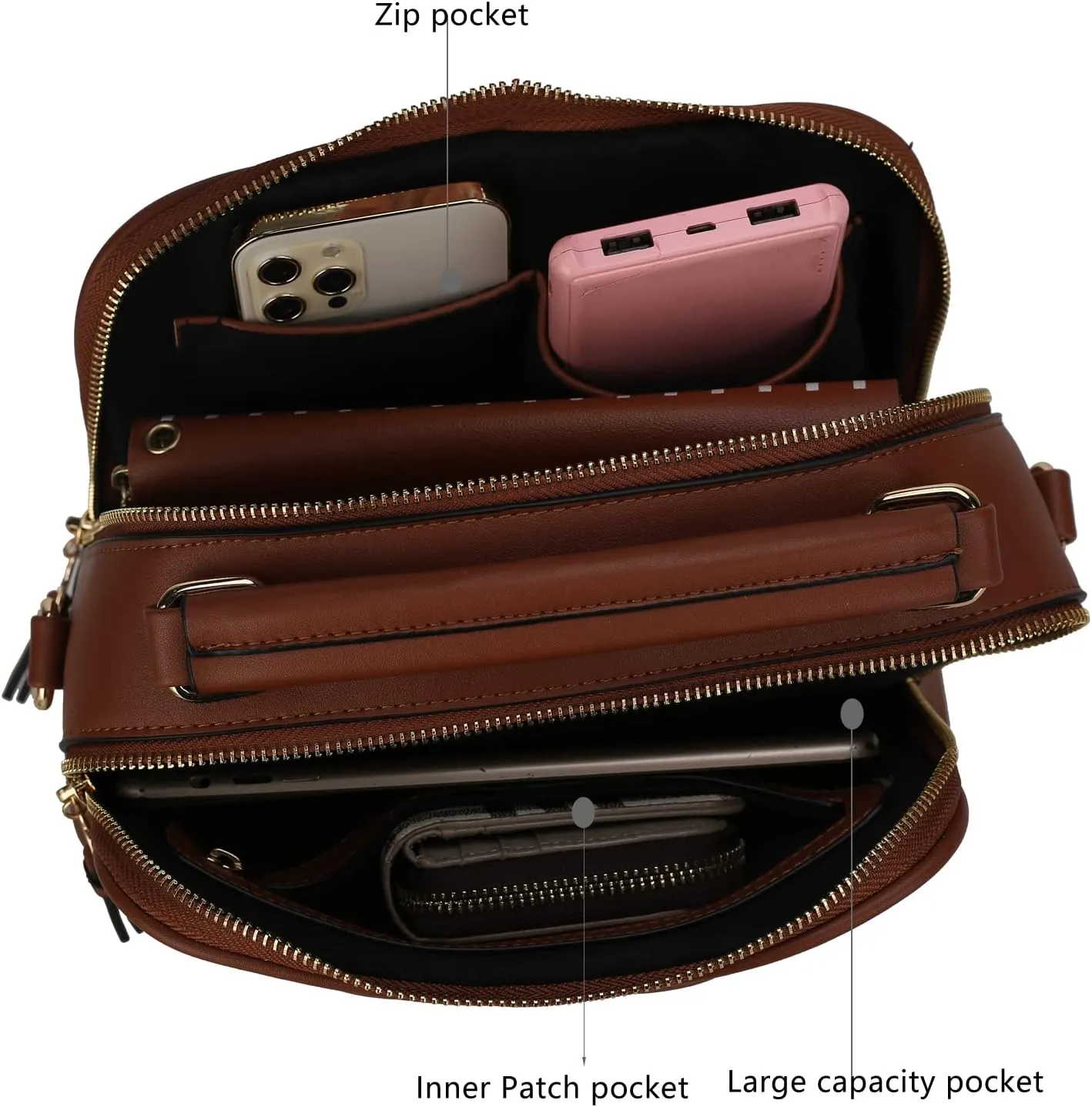 MKF Collection Satchel Bag for Women, Crossbody Handbag Top-Handle Purse