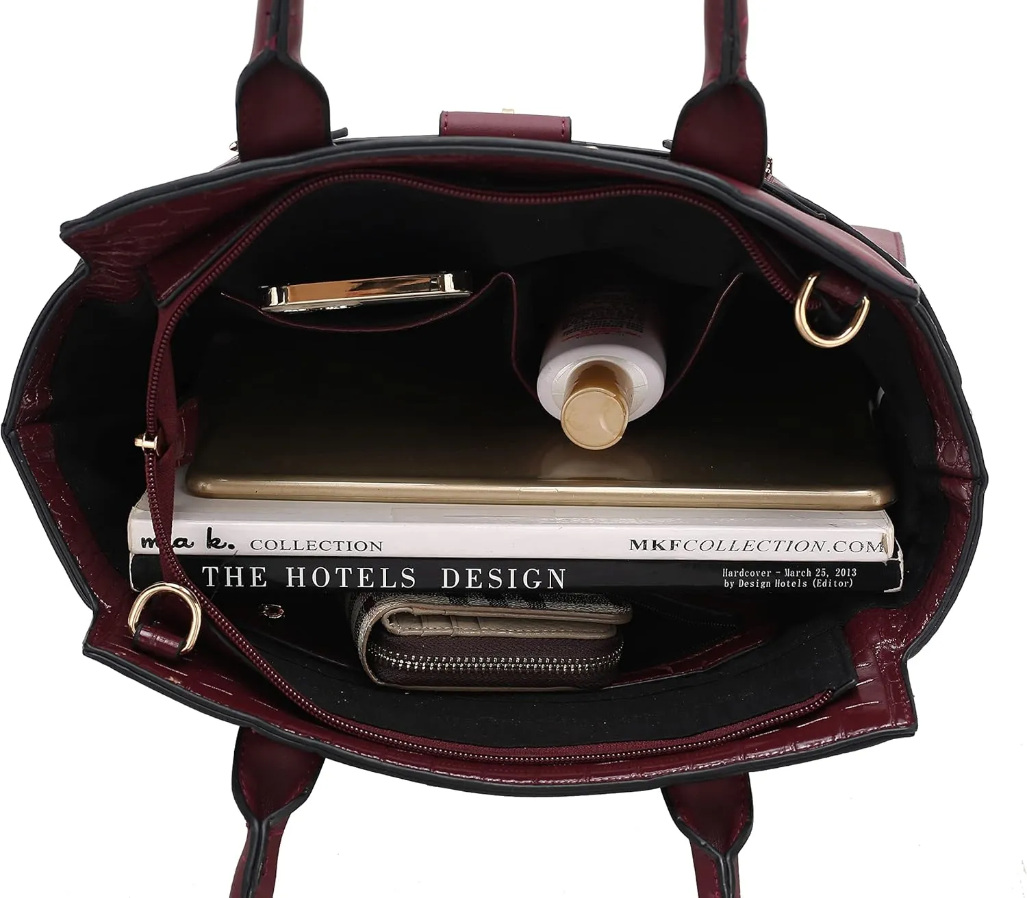 MKF Collection Satchel Bag for Women with Wristlet Wallet, Crossbody Handbag Top-Handle Purse