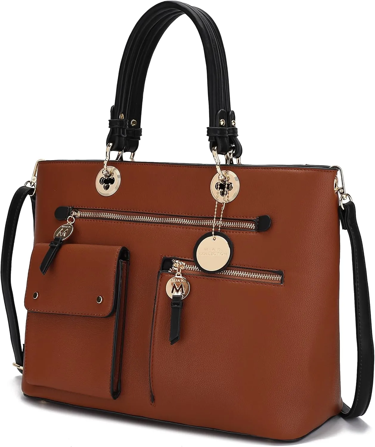 MKF Collection Satchel Bag for Women’s Vegan Leather Crossbody Bag Handbag Top-Handle Purse by Mia K
