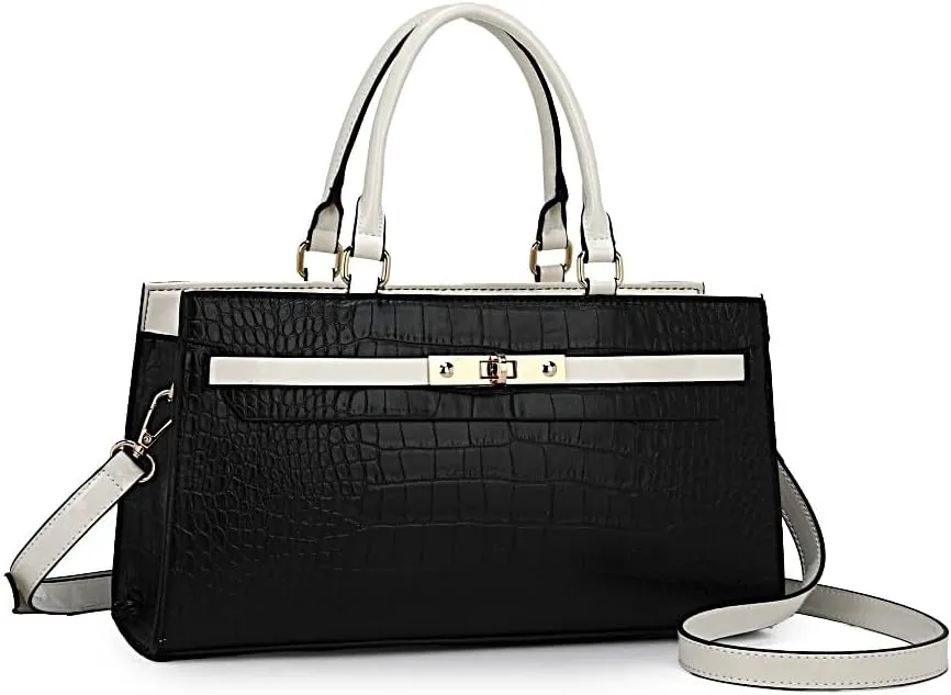 MKF Collection Satchel Bag for Women’s, Vegan leather Crossbody Handbag Top-Handle Purse