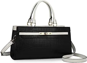 MKF Collection Satchel Bag for Women’s, Vegan leather Crossbody Handbag Top-Handle Purse