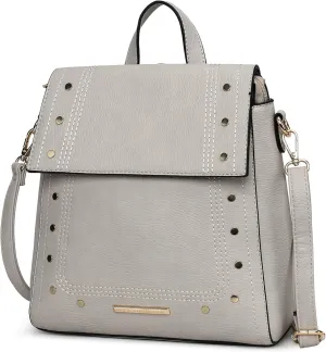 MKF Collection Shoulder Bag Convertible Handbag, Women’s Backpack, Satchel & Crossbody 3-in-1 Top-Handle Purse by Mia K