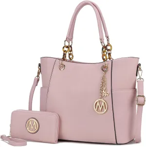 MKF Collection Tote Bag for Women, Handbag Set with Wallet-Top-Handle- Vegan Leather Purse