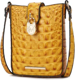 MKF Collection Women's Crossbody Bag, Faux Crocodile Embossed Vegan Leather, Shoulder Bag Handbag purse by Mia K