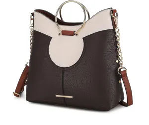 MKF Collection Women's Satchel Bag,Vegan Leather Top Handle Shoulder Bag Handbag Purse by Mia K