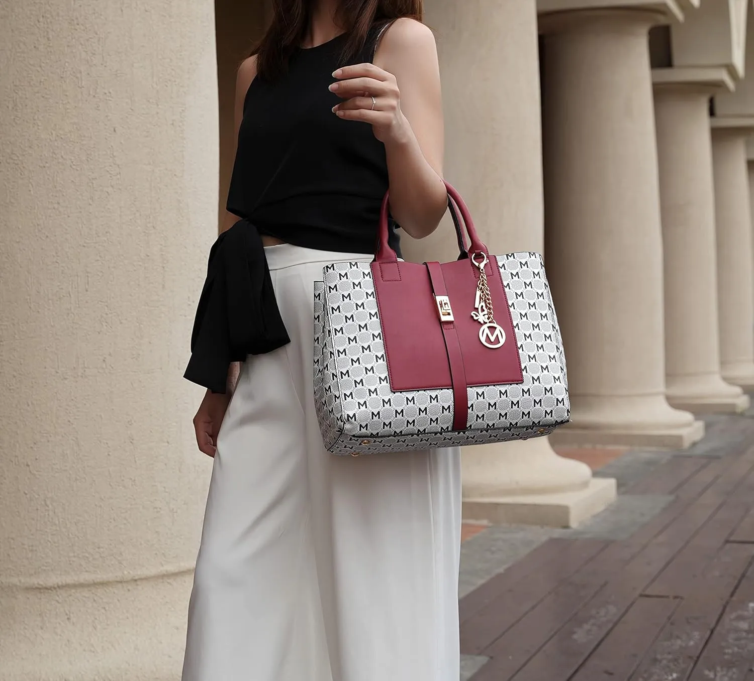 MKF Collection Women's Tote Bag with Wristlet Wallet, Vegan Leather Satchel Handbag by Mia K