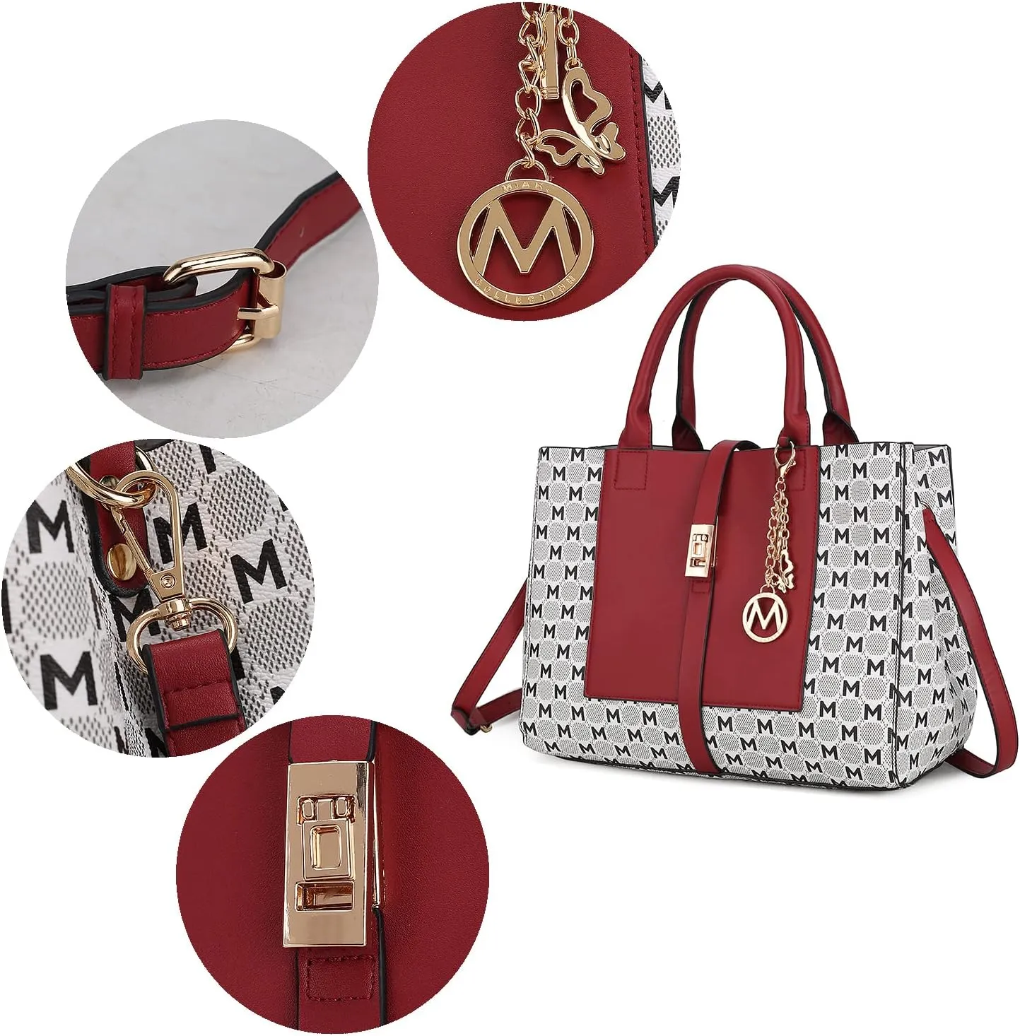 MKF Collection Women's Tote Bag with Wristlet Wallet, Vegan Leather Satchel Handbag by Mia K